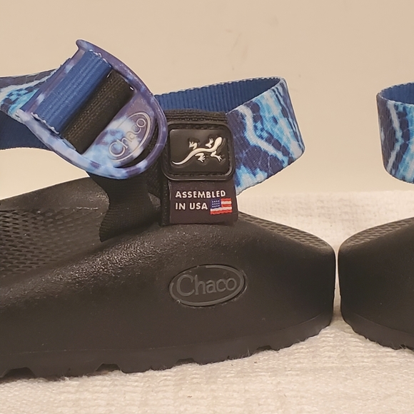 🆕️ WIDE CHACO Z1 CLASSIC BLUE TIE-DYE SANDALS - Picture 3 of 4